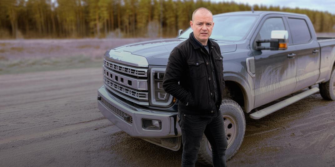 Man with a huge truck 